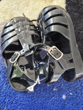 Kali Black Girls' Jelly Sandals with Buckle